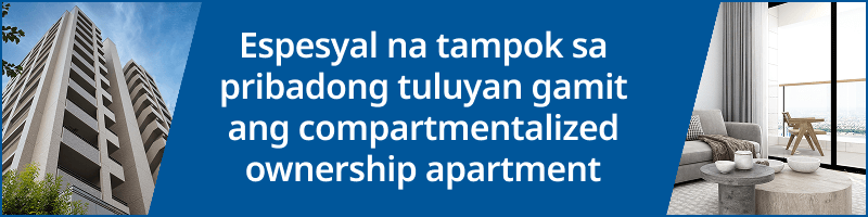 Espesyal na tampok sa pribadong tuluyan gamit ang compartmentalized ownership apartment